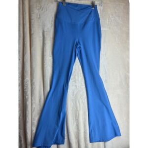 YOGALICIOUS LUX Madison Crossover Flare Leggings Blue Size M